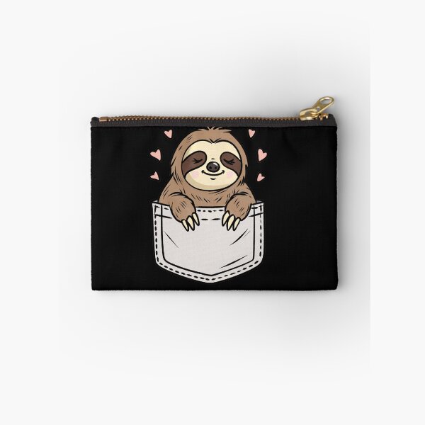 Item preview, Cute Sloth in Pocket T-Shirt – Kawaii Pocket Sloth with Hearts – Adorable Sloth Lover Gift designed and sold by SimoesArtistry.