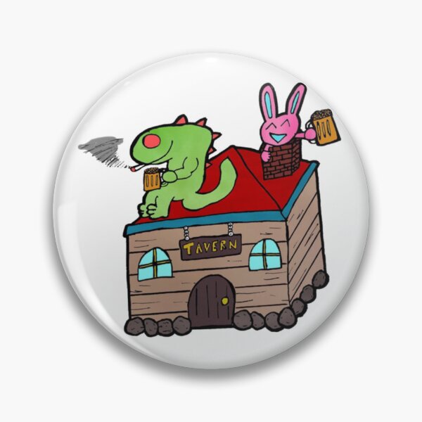 Item preview, Tavern Rooftop Dragon and Bunny designed and sold by oddbrick-parade.