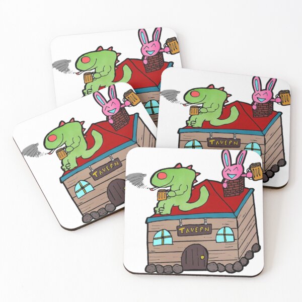 Item preview, Tavern Rooftop Dragon and Bunny designed and sold by oddbrick-parade.