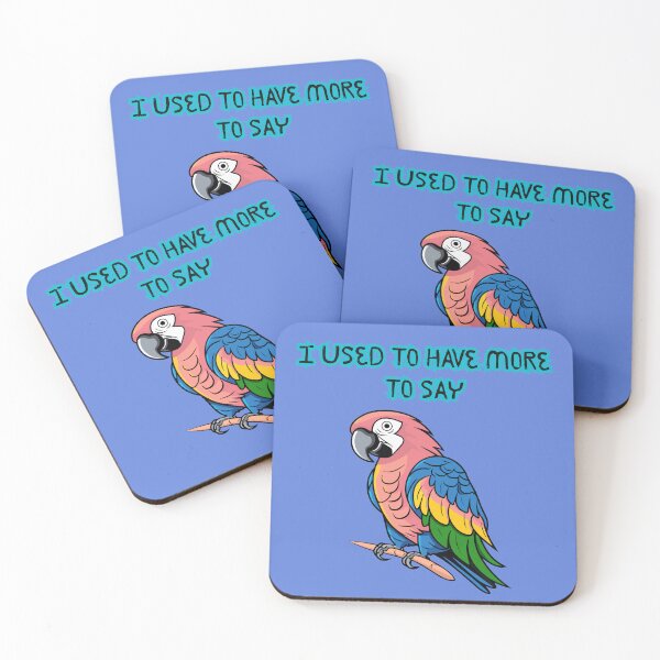 Item preview, Funny Sarcastic Parrot Quote - "I Used To Have More To Say" Colorful Bird Humor Design. designed and sold by LunaPrintCo.