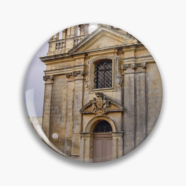 Item preview, Historic Stone Church Facade With Twin Bell Towers and Ornate Baroque Architecture Exterior designed and sold by Nmallia.