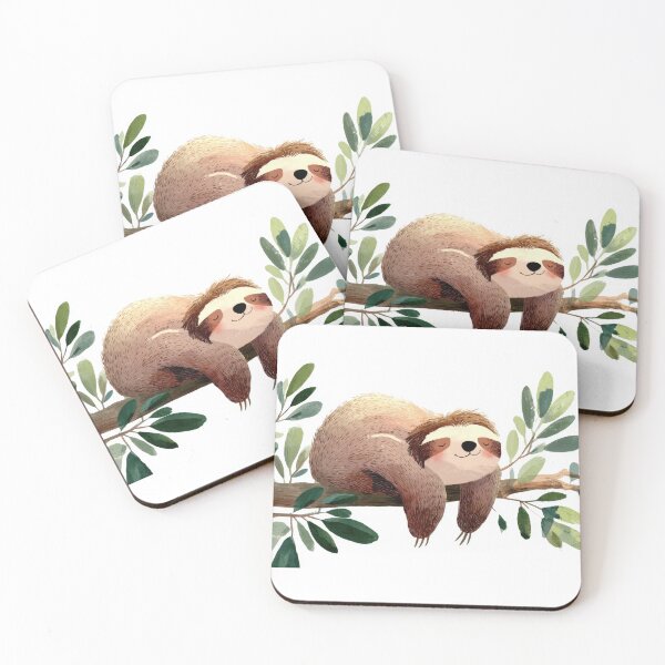 Item preview, Cute sloth resting on a branch designed and sold by anytka.