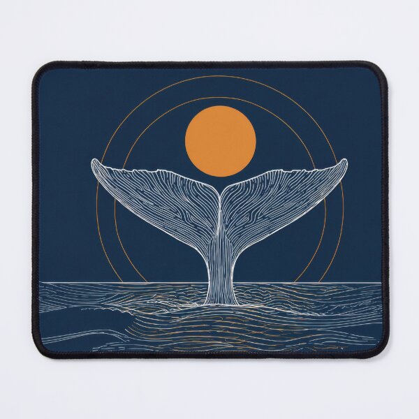Item preview, Whale tail rises in ocean at sunset designed and sold by anytka.