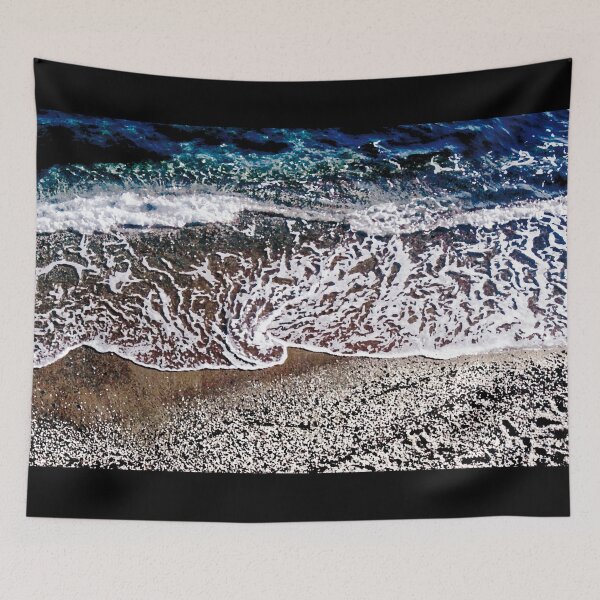 Item preview, Foam on the Mediterranean coast – Photo in the style of a watercolor drawing designed and sold by Alan-David.