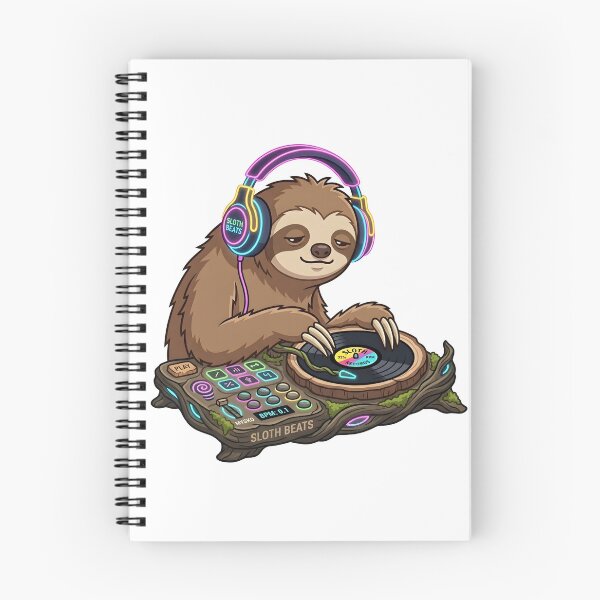 Item preview, Slowest DJ Ever Sleepy Sloth on Turntable designed and sold by Kvarny.