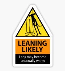 Leaning hazard sign Sticker