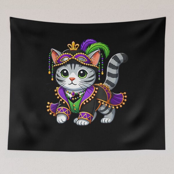Item preview, Mardi Gras Cat Men Women Kids designed and sold by Goleon12.