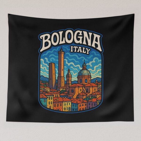 Item preview, Bologna Italy Cityscape Trippy Travel designed and sold by TomFrontierArt.