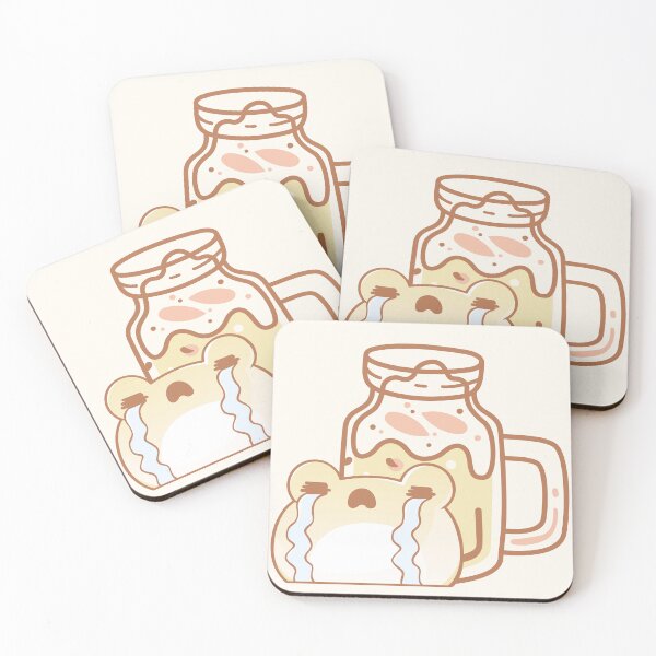 Item preview, Cute crying frog with kawaii smoothie designed and sold by Kanniax.