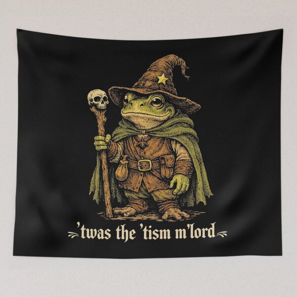 Item preview, 'Twas The 'Tism M'lord Funny Wizard Frog Autism designed and sold by will freed18.