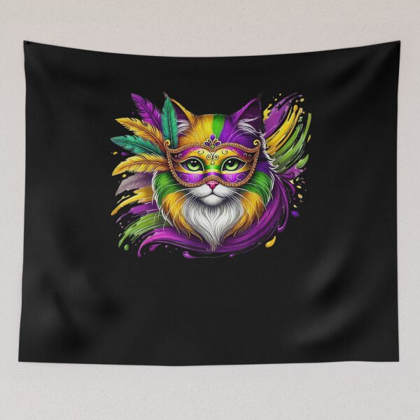 Item preview, Mardi Gras Cat Mask Costume Outfit Women Girls Kids Cute designed and sold by Goleon12.