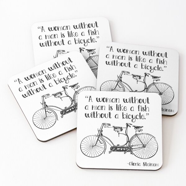 Item preview, A woman without a man is like a fish  without a bicycle. designed and sold by Sirio22.