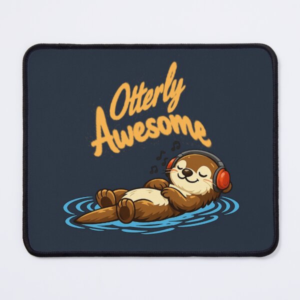 Item preview, Otterly Awesome Music Otter Cute Funny Animal Pun designed and sold by PunchDrop.