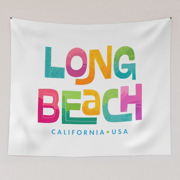 Item preview, Long Beach California Mid-Century Modern Typographic Design designed and sold by Futurebeachbum.