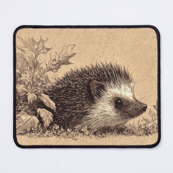 Item preview, Hedgehog exploring a forest area designed and sold by anytka.