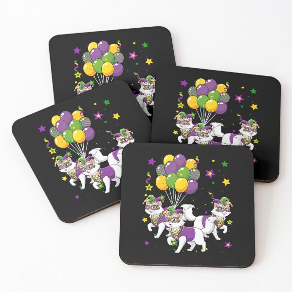 Item preview, Three Cute Cats Masked Jester Hat Mardi Gras Parades designed and sold by Goleon12.