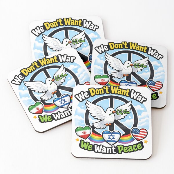 Item preview, We Don’t Want War We Want Peace Sticker – Anti War Peace Dove Design | Global Unity Iran Israel USA Peace Message designed and sold by Kruti Collection.