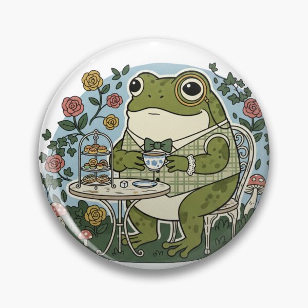 Item preview, Sophisticated High Tea Frog - Funny Victorian Toad Art designed and sold by LaurannaDesign.