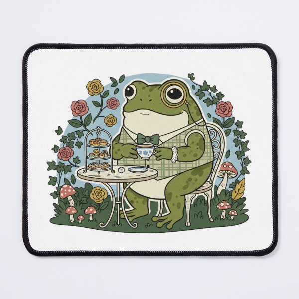 Item preview, Sophisticated High Tea Frog - Funny Victorian Toad Art designed and sold by LaurannaDesign.