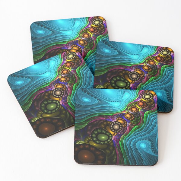 Item preview, Bio-Luminescent River - Psychedelic Fractal Flow designed and sold by DigitalFlowMed.