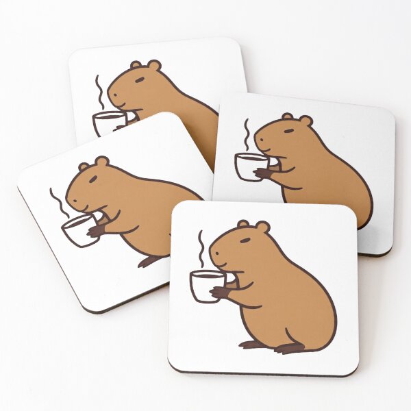 Item preview, Cute Capybara Drinking Coffee Kawaii Animal Lover Gift designed and sold by Unsololugar.