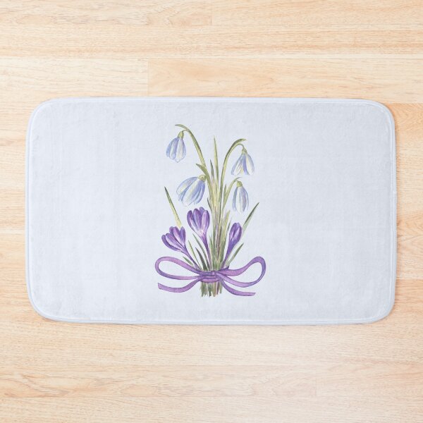 Item preview, Snowdrops and Crocuses Watercolor Bouquet designed and sold by Flowersforbear.