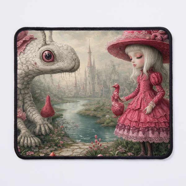 Item preview, Girl and the Strange Dragon. Pop Surrealism Art inspired by Mark Ryden. Lowbrow art.. designed and sold by Piagor.
