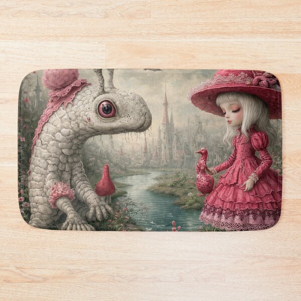 Item preview, Girl and the Strange Dragon. Pop Surrealism Art inspired by Mark Ryden. Lowbrow art.. designed and sold by Piagor.