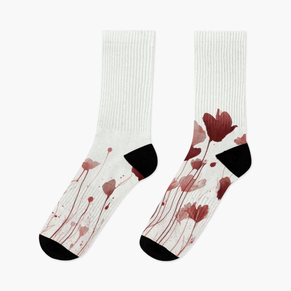 Item preview, Red flower design with stems designed and sold by anytka.