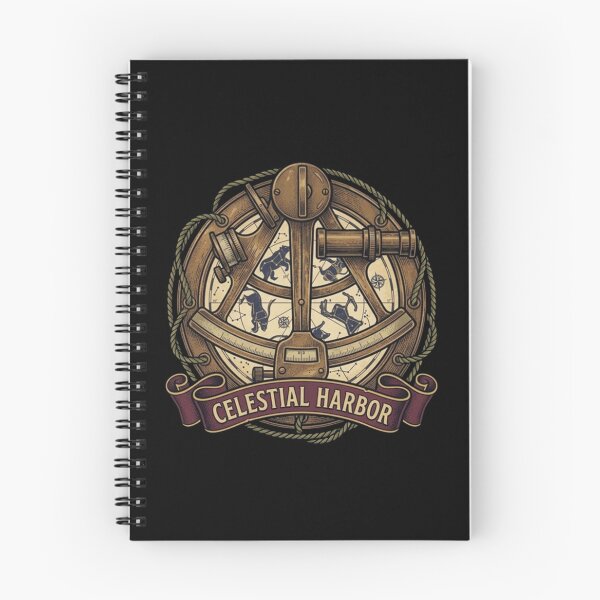 Item preview, Celestial Harbor – Nautical Astronomy Emblem Design designed and sold by Dogandesighn.
