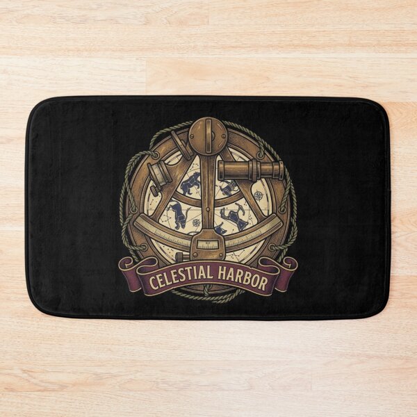 Item preview, Celestial Harbor – Nautical Astronomy Emblem Design designed and sold by Dogandesighn.