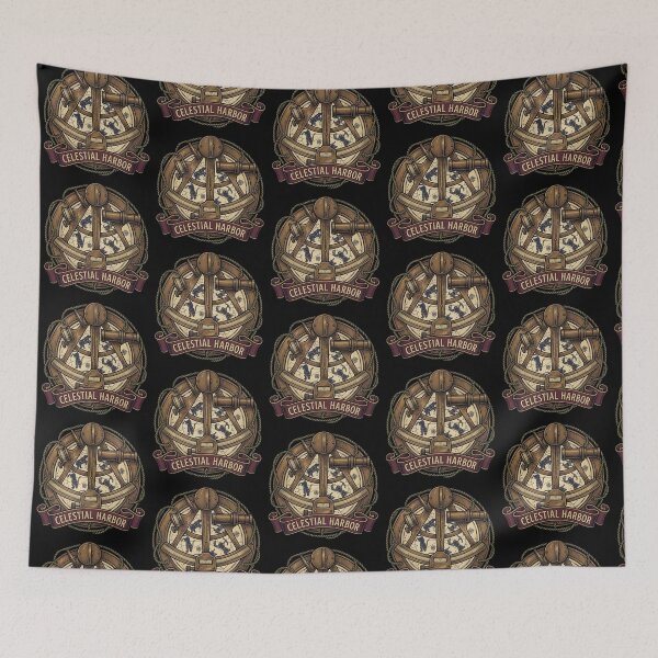Item preview, Celestial Harbor – Nautical Astronomy Emblem Design designed and sold by Dogandesighn.