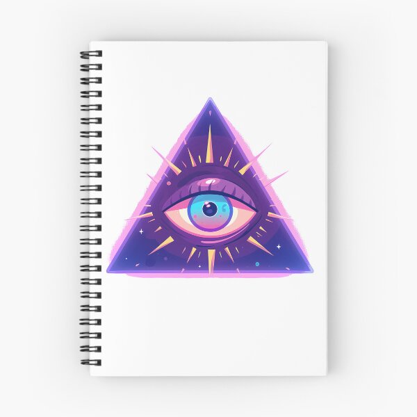 Item preview, All-Seeing Eye Pyramid Neon - Mystical Illuminati Fantasy Art Print designed and sold by DesignArtist.ia.