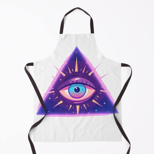 Item preview, All-Seeing Eye Pyramid Neon - Mystical Illuminati Fantasy Art Print designed and sold by DesignArtist.ia.