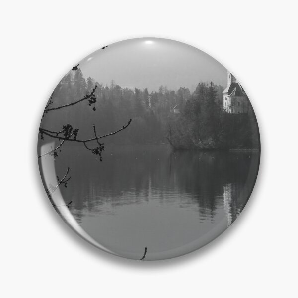 Item preview, Lake Bled in Black and White - Slovenia Travel Photography designed and sold by CarolinaReina.