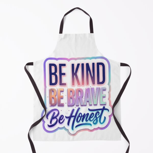 Item preview, "BE KIND BE BRAVE BE HONEST" – Warm Gradient Motivational Values Sticker Art designed and sold by ARTCREATESHOP.