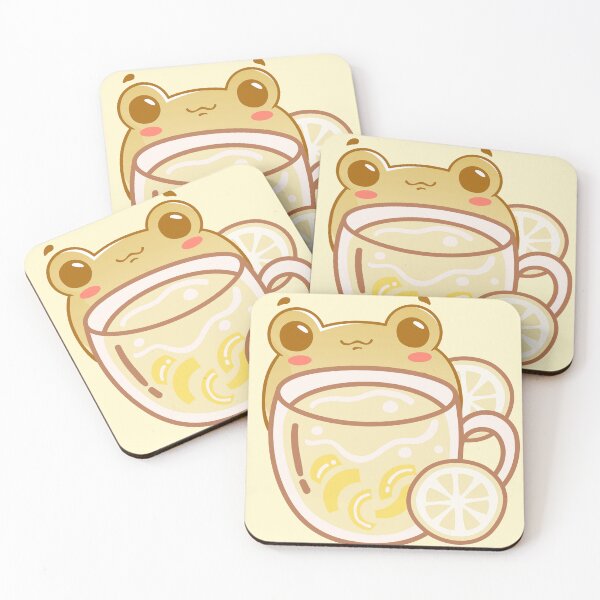Item preview, Cute little frog with a lemon tea cup designed and sold by Kanniax.