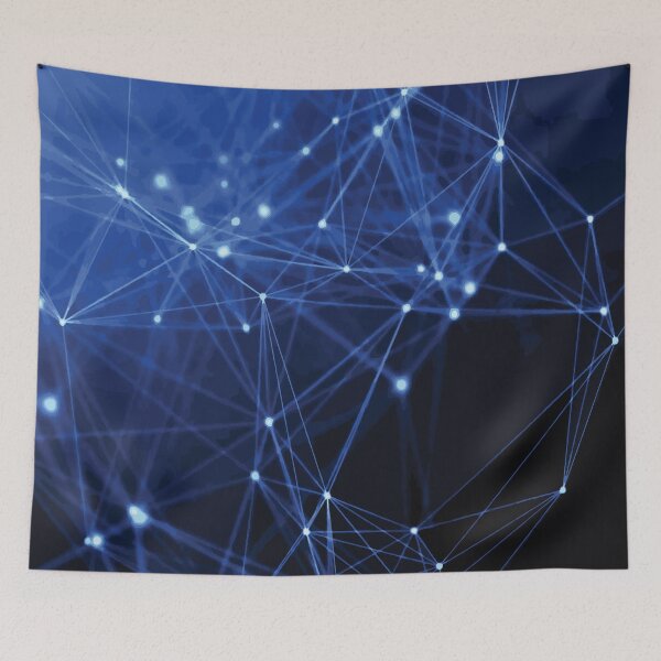 Item preview, Blue Glowing Network of Connected Nodes designed and sold by Arturo Daniel Garcia Palomo.
