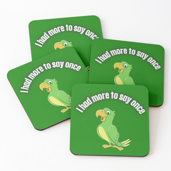 Item preview, Funny Parrot Cartoon - I Had More to Say Once Sarcastic Bird Humor. designed and sold by LunaPrintCo.