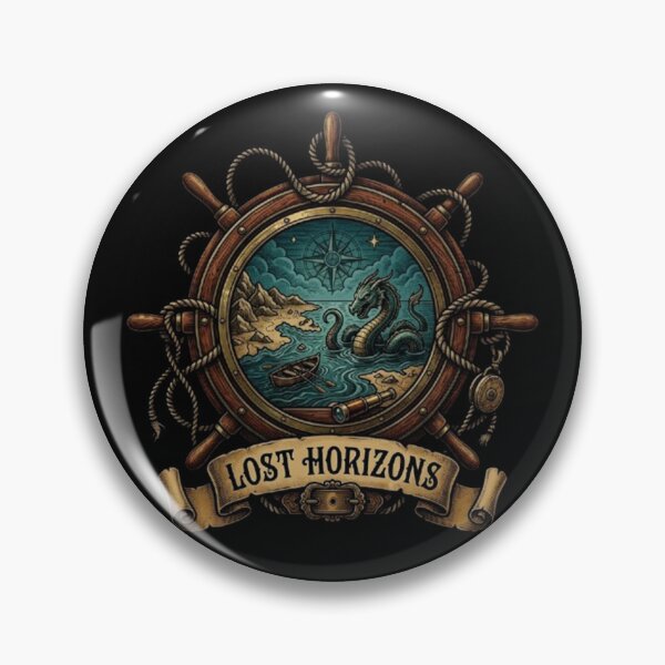 Item preview, Lost Horizons – Nautical Sea Monster Emblem designed and sold by Dogandesighn.
