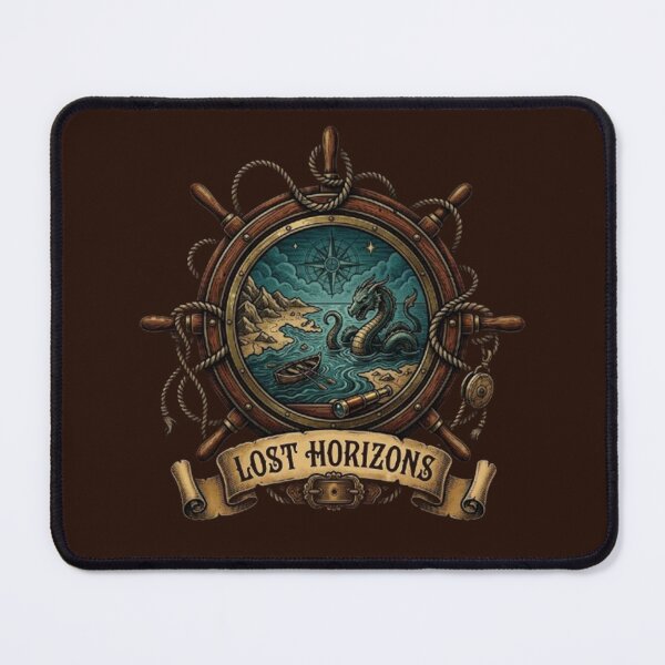 Item preview, Lost Horizons – Nautical Sea Monster Emblem designed and sold by Dogandesighn.