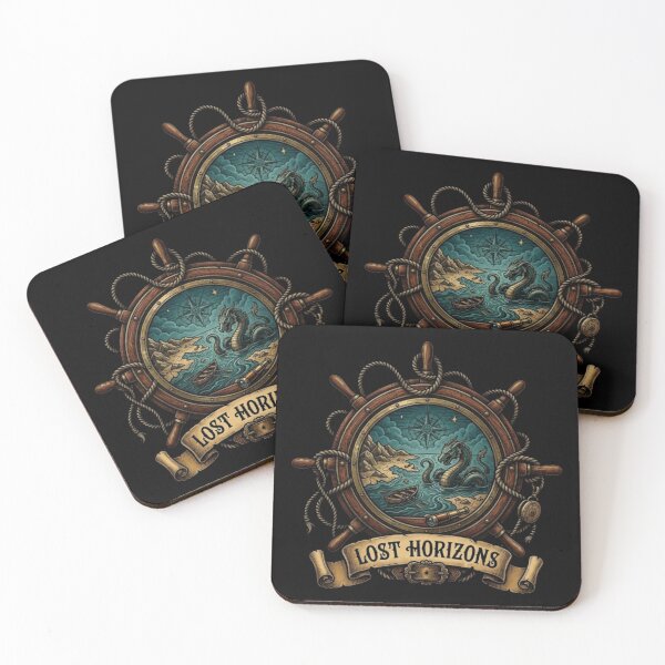 Item preview, Lost Horizons – Nautical Sea Monster Emblem designed and sold by Dogandesighn.