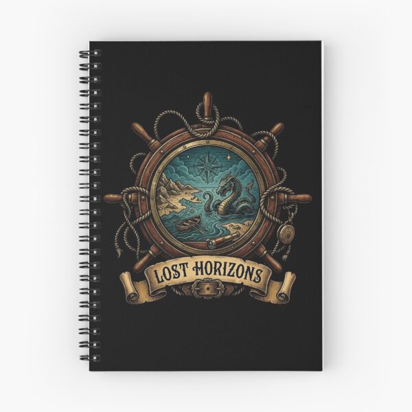 Item preview, Lost Horizons – Nautical Sea Monster Emblem designed and sold by Dogandesighn.