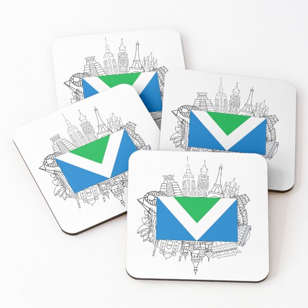 Item preview, Vegan Flag with International Monuments designed and sold by coodoosandco.