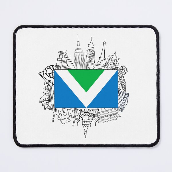 Item preview, Vegan Flag with International Monuments designed and sold by coodoosandco.