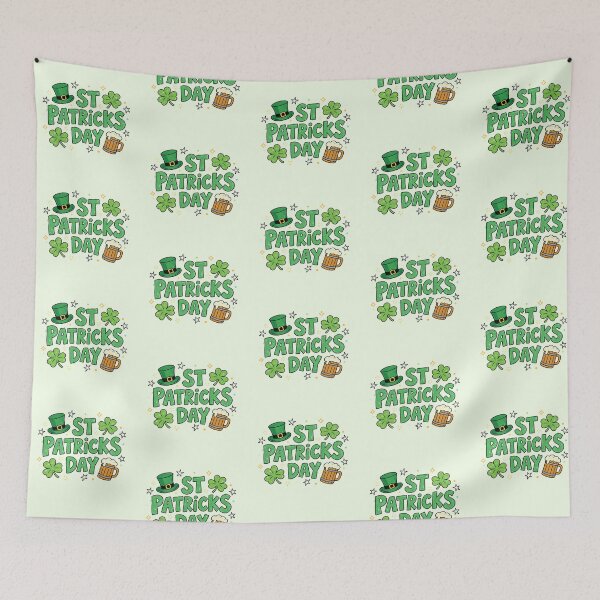 Item preview, Whimsical St Patricks Day Shamrock Beer Doodle designed and sold by zzz888.