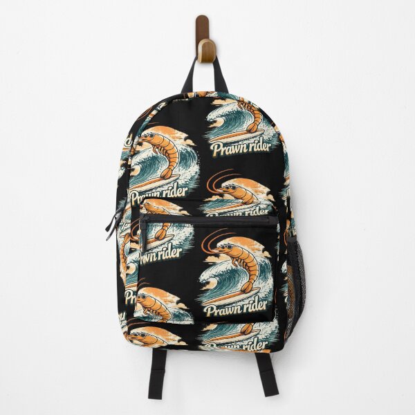 Item preview, Prawn Rider – Retro Surfing Big Prawn Vintage Beach Design designed and sold by TomoMadeIt.