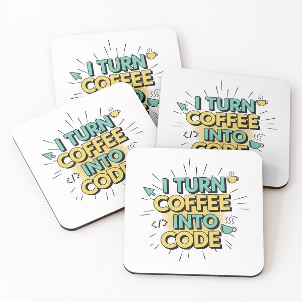 Item preview, I Turn Coffee Into Code Programmer Humor designed and sold by MIArt Studio.