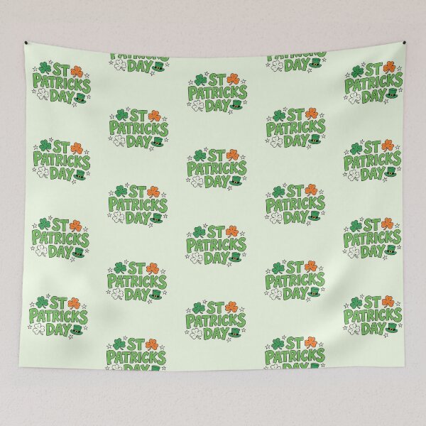 Item preview, Whimsical Hand-Drawn St Patricks Day Shamrock Stars designed and sold by zzz888.