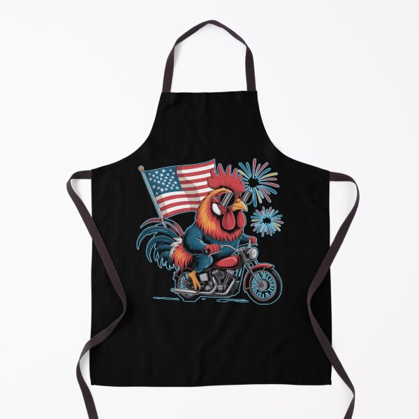 Item preview, Patriotic Rooster Biker Riding Motorcycle Funny American Chicken Rider designed and sold by Nzgiftsandmore.